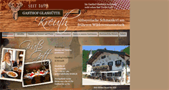 Desktop Screenshot of gasthof-glashuette-kreuth.de