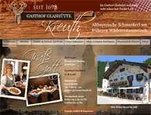 Tablet Screenshot of gasthof-glashuette-kreuth.de